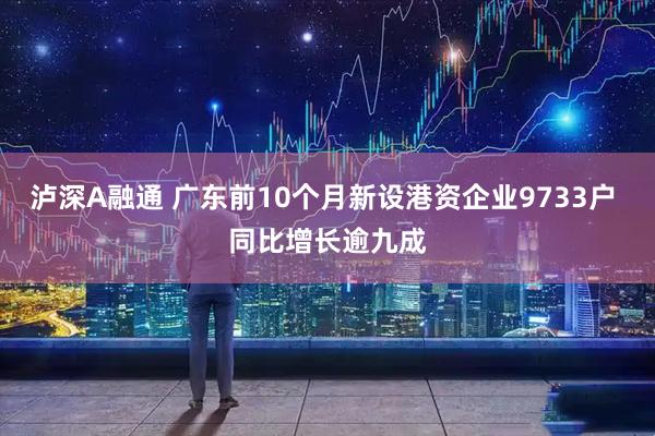 泸深A融通 广东前10个月新设港资企业9733户 同比增长逾九成